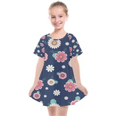 Flowers Pattern Kids  Smock Dress by Sparkle