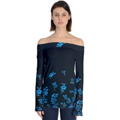 Flowers Pattern Off Shoulder Long Sleeve Top by Sparkle