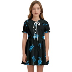 Flowers Pattern Kids  Sweet Collar Dress by Sparkle