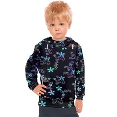 Flowers Pattern Kids  Hooded Pullover by Sparkle