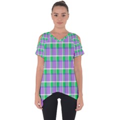 Checks Cut Out Side Drop Tee by Sparkle