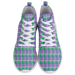 Checks Men s Lightweight High Top Sneakers by Sparkle