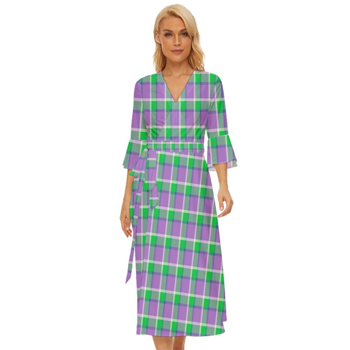 Checks Midsummer Wrap Dress