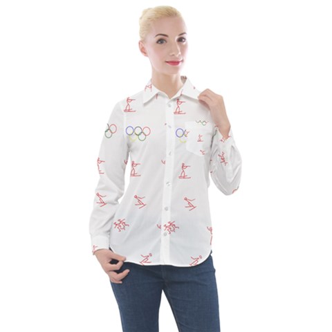 Types Of Sports Women s Long Sleeve Pocket Shirt by UniqueThings