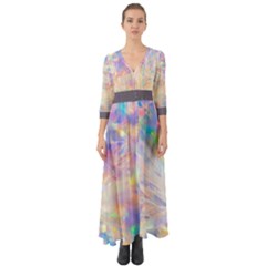 Sparkling Crystal Ice Reflections Button Up Boho Maxi Dress by flowerland