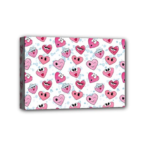 Funny Hearts Mini Canvas 6  X 4  (stretched) by SychEva