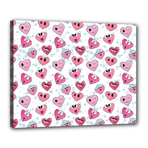 Funny Hearts Canvas 20  X 16  (stretched) by SychEva