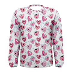 Funny Hearts Men s Long Sleeve Tee by SychEva