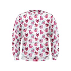 Funny Hearts Kids  Sweatshirt by SychEva