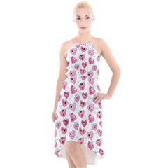 Funny Hearts High-low Halter Chiffon Dress  by SychEva