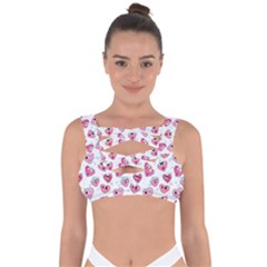 Funny Hearts Bandaged Up Bikini Top by SychEva