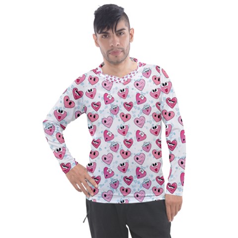 Funny Hearts Men s Pique Long Sleeve Tee by SychEva