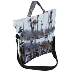 At The Lake Fold Over Handle Tote Bag by DimitriosArt