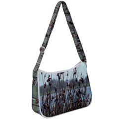 At The Lake Zip Up Shoulder Bag by DimitriosArt