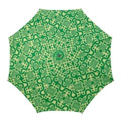 Liquid Art Pouring Abstract Seamless Pattern Lover Green Maze Golf Umbrellas by artico