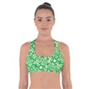 Liquid Art Pouring Abstract Seamless Pattern Lover Green Maze Cross Back Sports Bra View1