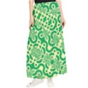 Liquid Art Pouring Abstract Seamless Pattern Lover Green Maze Maxi Chiffon Skirt View1