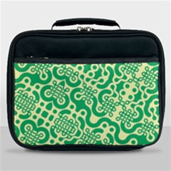 Liquid Art Pouring Abstract Seamless Pattern Lover Green Maze Lunch Bag by artico