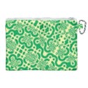 Liquid Art Pouring Abstract Seamless Pattern Lover Green Maze Canvas Cosmetic Bag (XL) View2