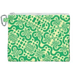 Liquid Art Pouring Abstract Seamless Pattern Lover Green Maze Canvas Cosmetic Bag (xxl) by artico