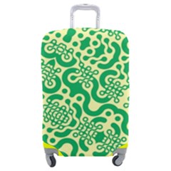 Liquid Art Pouring Abstract Seamless Pattern Lover Green Maze Luggage Cover (medium) by artico