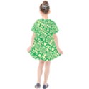 Liquid Art Pouring Abstract Seamless Pattern Lover Green Maze Kids  Smock Dress View2