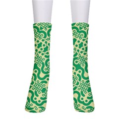 Liquid Art Pouring Abstract Seamless Pattern Lover Green Maze Men s Crew Socks by artico