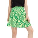 Liquid Art Pouring Abstract Seamless Pattern Lover Green Maze Waistband Skirt View1