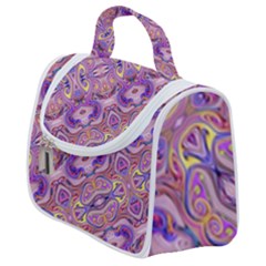 Liquid Art Pouring Abstract Seamless Pattern Tiger Eyes Satchel Handbag by artico