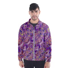 Liquid Art Pouring Abstract Seamless Pattern Tiger Eyes Men s Windbreaker by artico