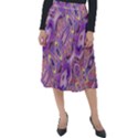 Liquid Art Pouring Abstract Seamless Pattern Tiger Eyes Classic Velour Midi Skirt  View1