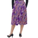 Liquid Art Pouring Abstract Seamless Pattern Tiger Eyes Classic Velour Midi Skirt  View2