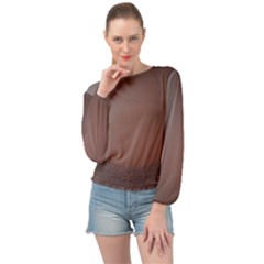 Camera Art Color Banded Bottom Chiffon Top