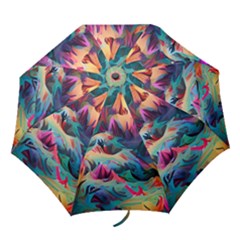 Colorful Mountains Folding Umbrellas by Dazzleway