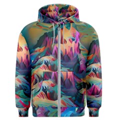 Colorful Mountains Men s Zipper Hoodie