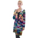 Colorful mountains Hooded Pocket Cardigan View1