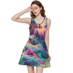 Colorful Mountains Inside Out Racerback Dress by Dazzleway