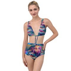 Colorful Mountains Tied Up Two Piece Swimsuit by Dazzleway