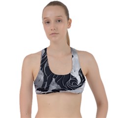 Lobo-lunar Criss Cross Racerback Sports Bra