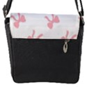 Pink Ribbons Pattern Flap Closure Messenger Bag (S) View1