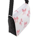 Pink Ribbons Pattern Flap Closure Messenger Bag (S) View2