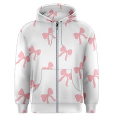 Pink Ribbons Pattern Men s Zipper Hoodie