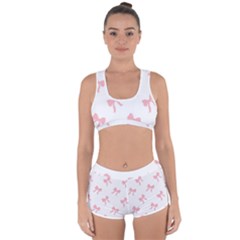 Pink Ribbons Pattern Racerback Boyleg Bikini Set by Littlebird