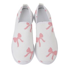 Pink Ribbons Pattern Women s Slip On Sneakers by Littlebird