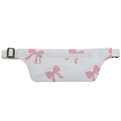 Pink Ribbons Pattern Active Waist Bag by Littlebird