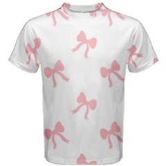 Pink Bow Pattern Men s Cotton Tee by Littlebird