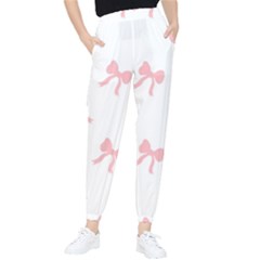 Pink Bow Pattern Tapered Pants by Littlebird