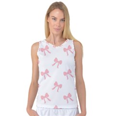 Pink Bow Pattern Women s Basketball Tank Top by Littlebird