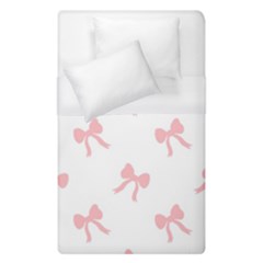 Pink Bow Pattern Duvet Cover (single Size) by Littlebird