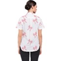 Pink bow pattern Women s Short Sleeve Shirt View2